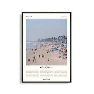 Oceanside Print Kalifornien, Oceanside Wand Kunst, Oceanside Poster, Oceanside Foto, Oceanside Pier, Hafen Strand, Mission San Luis Rey