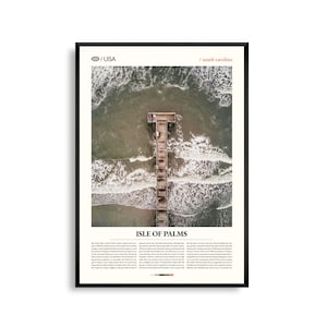 Isle of Palms South Carolina Wandkunst, Küstenlandschaft Strand Strandlandschaft, Isle of Palms Poster, Landschaftsfotografie Lowlands, Küstenlandschaft im Süden