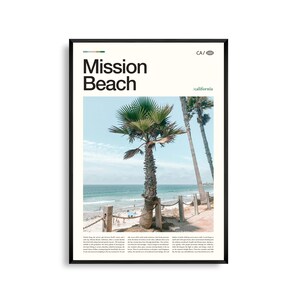 Mission Beach Druck Schwarzweiß Queensland, Mission Beach Wandkunst, Mission Beach Poster, Mission Beach Foto, Australien