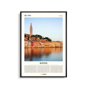 Rovinj Print Kroatien, Rovinj Wand Kunst, Rovinj Poster, Rovinj Foto, Adria Küste, Altstadt, St. Euphemia Kirche, Dekor am Meer
