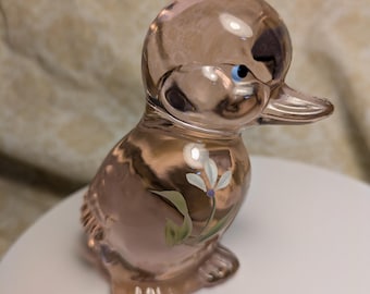 Fenton hand painted duck
