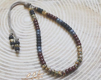 Miyuki Seed Bead Bracelet, Adjustable Paracord String, Dainty Boho Style