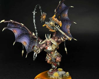 Warhammer Wh40k Age of Sigmar Bloodthirster COMMISSION Pro Painted Magnetize