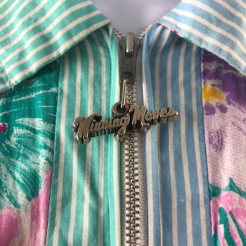 Vintage 80s Pastel Color Block Jacket SZ M