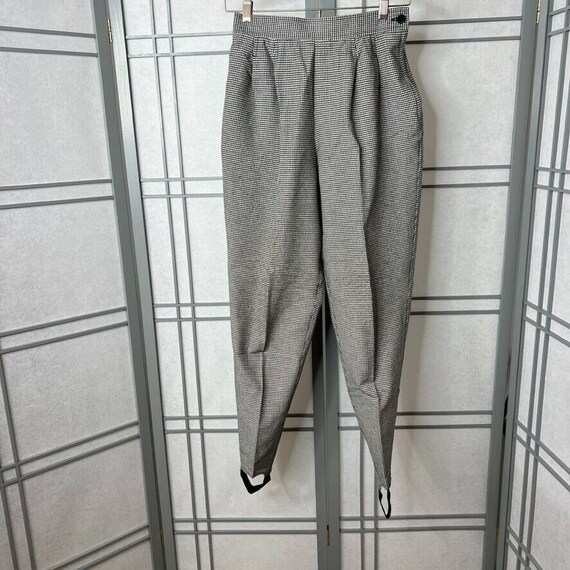 Vintage 80s Stirrup Pants Womens Sz 8 Houndstooth Side Zip - Etsy
