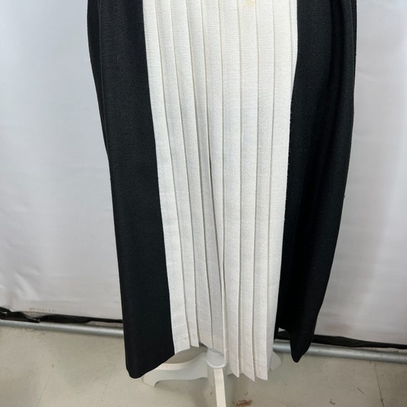 Vintage 70s Pleated Dress SZ 14 Sherbet Belted Cl… - image 7