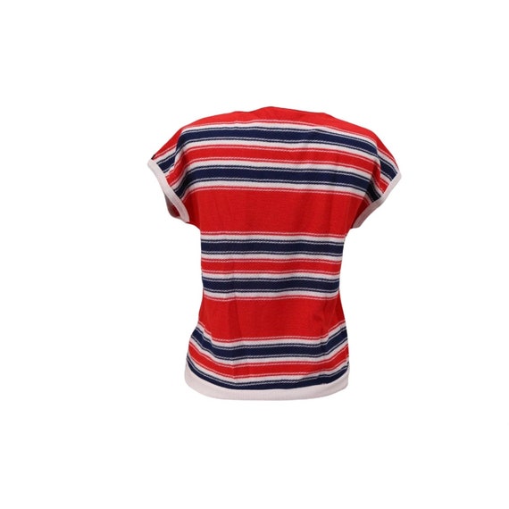 Vintage 1970's Ditto Feel The Fit Striped Knit Sh… - image 2