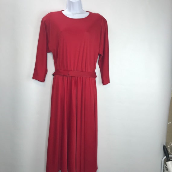 Vintage 80s Womens Large Belted Dress by Chapter … - image 1