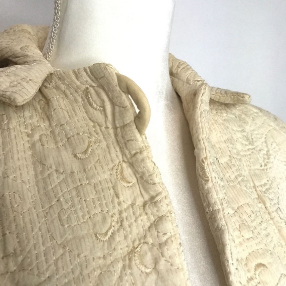 Vintage 50s 60s Womens Coat Medium Fly Away Ivory… - image 6