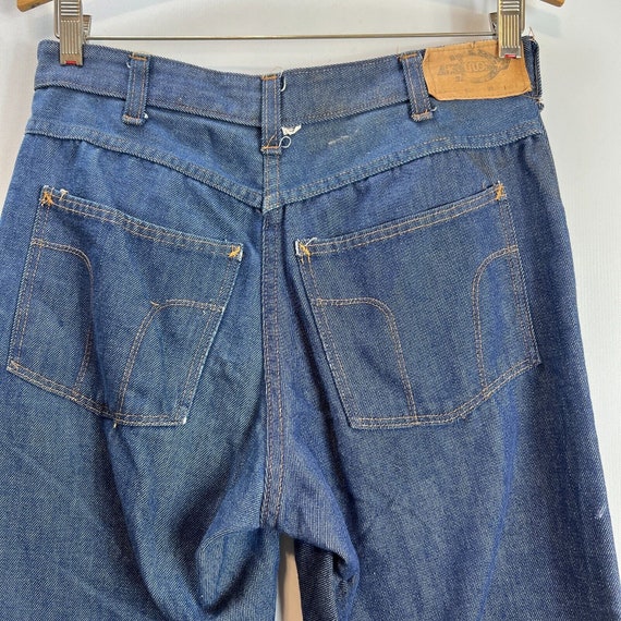 Vintage 50s 60s Dickies Denim Jeans Mens 28x30 Ra… - image 3