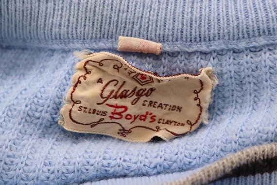 Vintage 1950's Men's A Glasgo Creation Blue Sweat… - image 5