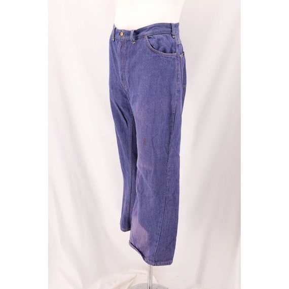 Vintage 60s Trashed Big Smith Jeans SZ 36x28 - image 4