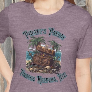 Camiseta de lona con el tesoro pirata Bella+, camiseta de pirata steampunk, espadachín, bucanero, corsario, Jolly Roger, bandera pirata, camiseta con el tesoro enterrado