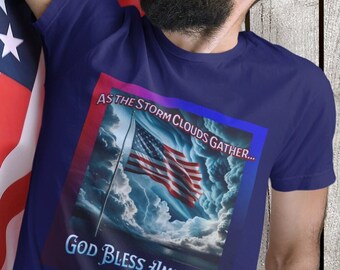 God Bless America T-Shirt Patriotic Tshirt, American Flag God Bless USA July 4th T shirt Memorial Day Veterans Day America USA Freedom Lover