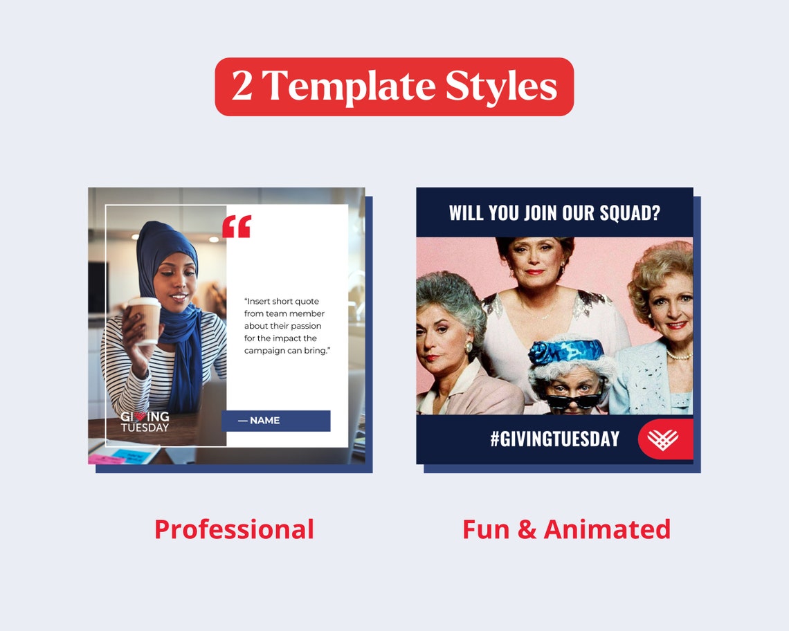 Giving Tuesday Social Media Template Bundle for Nonprofits (canva) Etsy