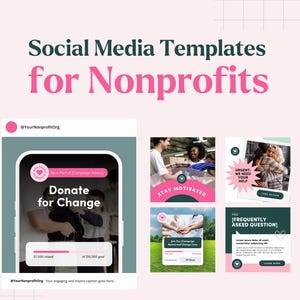 Nonprofit Social Media Templates for Canva image 1