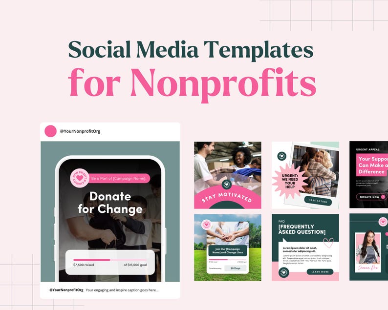Nonprofit Social Media Templates for Canva image 1