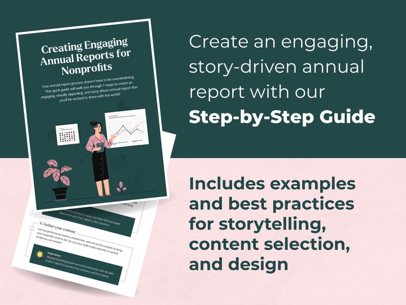 Annual Report Canva Template and Nonprofit Toolkit | Editable Portrait ...
