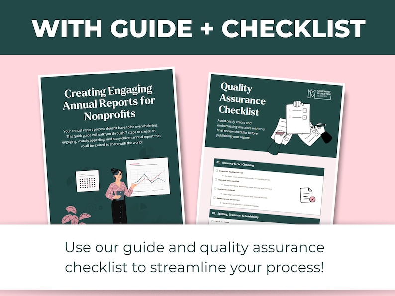 Annual Report Canva Template and Nonprofit Toolkit | Editable Portrait ...