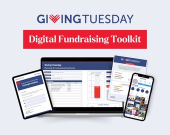Giving Tuesday Digital Marketing Toolkit: Nonprofit Fundraising (Google Sheets + PDF + Canva)