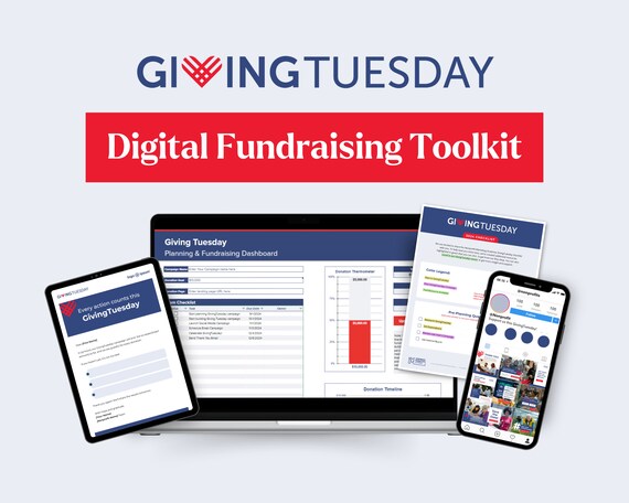 Giving Tuesday Digital Marketing Toolkit: Nonprofit Fundraising (Google Sheets + PDF + Canva)