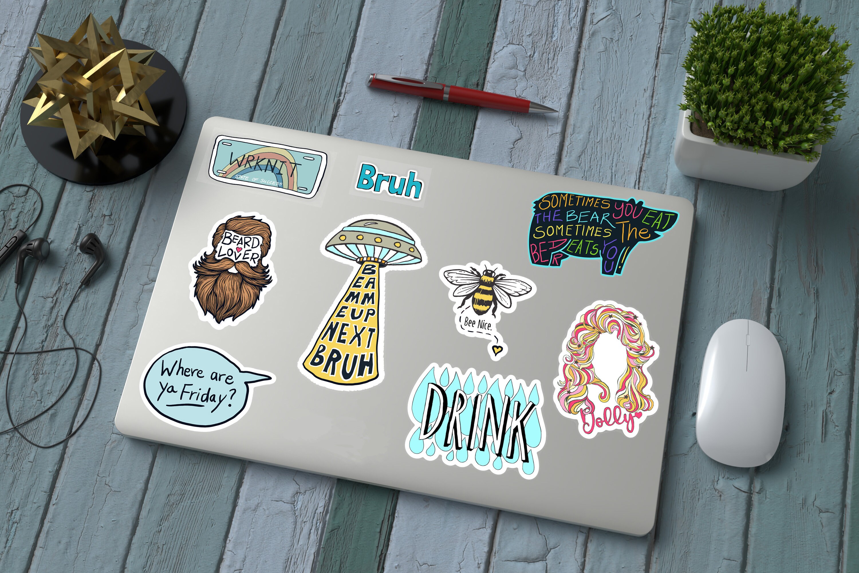 Rizz 'em With the Tism Sticker | Funny Sticker | Cute Sticker | Laptop ...