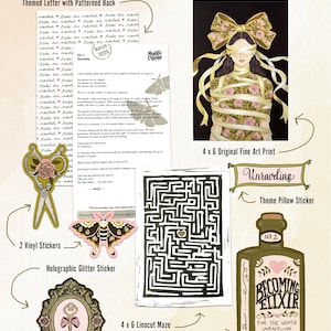 Catch-Up Mail (March 2026) | Snail Mail Club | Monthly Letter | Stickers, Art Print, Bookmark & Letter | Handmade Bundle | Cozy Subscription