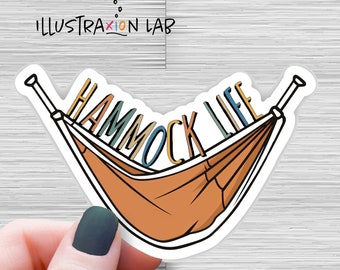 Hammock Life Sticker | Camping Sticker | Nature Sticker | Laptop Decal | Hammocking | Cute Stickers | Water Bottle Sticker | Outdoor Sticker
