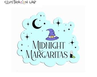 Midnight Margaritas Sticker | The Aunts | Practical Magic Inspired | Witch Witches | Water Bottle Sticker | Cute Sticker | Laptop Decal