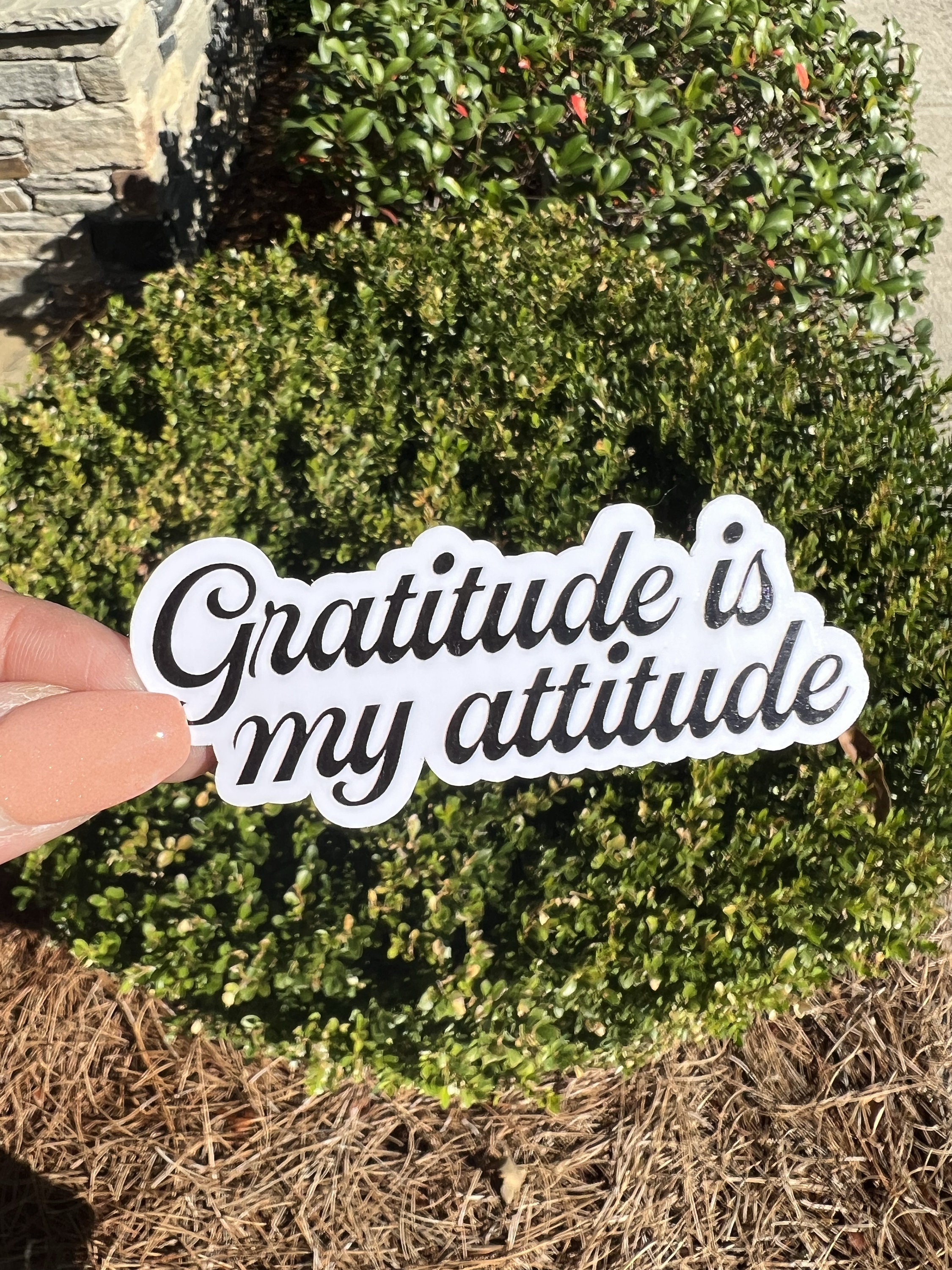 Gratitude is My Attitude Sticker | Thankful Sticker | Inspirational ...