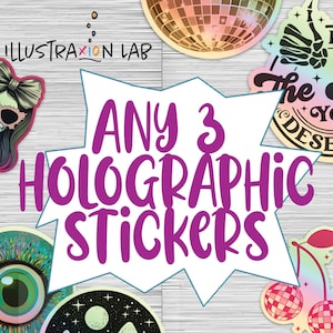 Any 3 Specialty Stickers | Sticker Bundles | Sticker Custom Pack | Choose Your Own Sticker Bundle | Water Bottle Stickers | Laptop Decal |