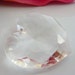 Vintage .. Clear Acrylic Heart Pendant .. Focal