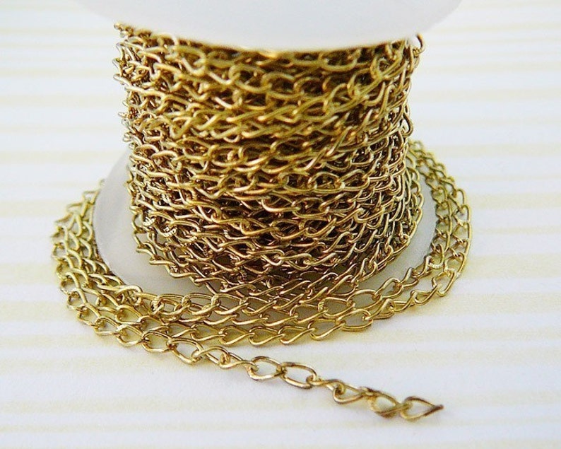 Brass Cable Chain 4x6mm 5 Ft. Jewelry Making Supplies Etsy