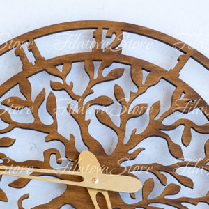 Large Tree of Life Clock, Tree Clock, Celtic Wall Clock, Wooden Wall ...