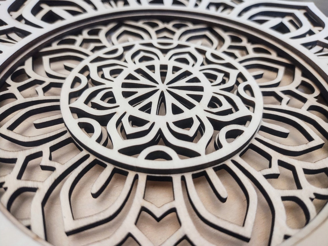 3D Mandala Wall Art | 5-layer 3D Art | 12 Inch Art Piece - Etsy