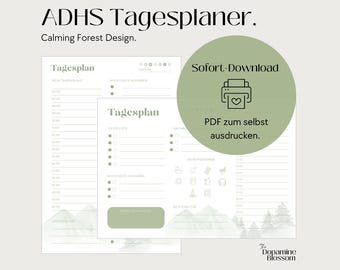Planificador diario para TDAH y disfunción ejecutiva | Planificador neurodivergente en PDF | Descarga de ideas, enfoque y estructura | A4 sin fecha
