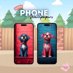 Dog Phone Wallpaper, iOS Android, Digital Download
