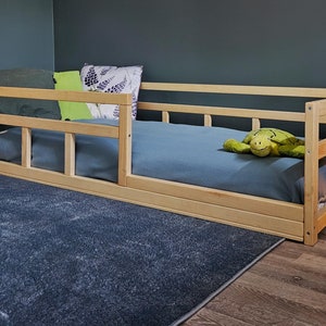 Handcrafted Toddler Floor Bed / Montessori Inspired Bed / Floor Bed Frame / Multiple Color Options Available / Bodenbett / Handmade Kids Bed