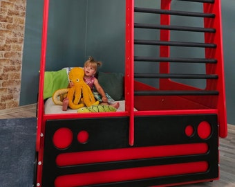Kids Universe London Bus Bed | Eco-Friendly, Fun and Functional Bed for Kids | Bodenbett | Montessori Inspired bed | Car Bed | 3+ Years
