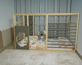 Kids Gymnastics Bed Without Inside Board,Floor Bed,Montessori Inspired bed, Toddler Climbing Bed|ETSY store https://ecokidsuniverse.etsy.com