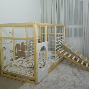Kids Gymnastics Bed Without Inside Board, Floor Bed , Montessori Inspired bed, Choose The Color Option, Gym Bed, Toddler Bed, Kids Bed