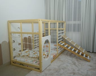 Kids Gymnastics Bed Without Inside Board/ Floor Bed /Montessori Inspired bed | Gym Bed |ETSY store https://ecokidsuniverse.etsy.com