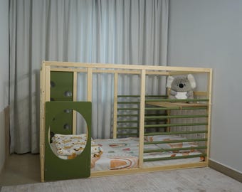 Kids Gymnastics Bed , Indoor Play Bed, Adventure Floor Bed, Toddler Climbing Bed,  |ETSY store https://ecokidsuniverse.etsy.com