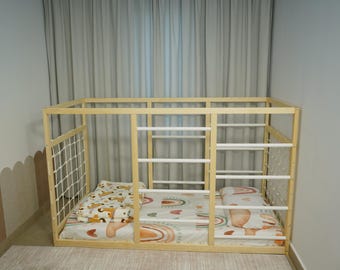 Gymnastics Bed No Inside Board, Floor Bed for Kids and Toddler, Montessori Inspired Bed |ETSY store https://ecokidsuniverse.etsy.com