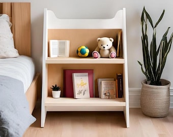 Bookshelf for Toddlers | Wooden Toddler Bookshelf | Kids Furniture | Shelf for Kids | Modern Bookshelf | Plywood Bookshelf