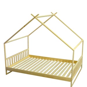 Toddler House Bed with Legs and Head and Foot Rails | Montessori Inspired Bed | Toddler Bed | Safe and Stylish Kids Bed | Bodenbett