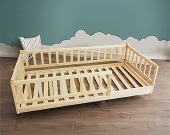 Handcrafted Toddler Floor Bed Inspired by Montessori