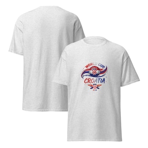 Croatia Flag Soccer Ball T-Shirt - World Cup 2026 Design