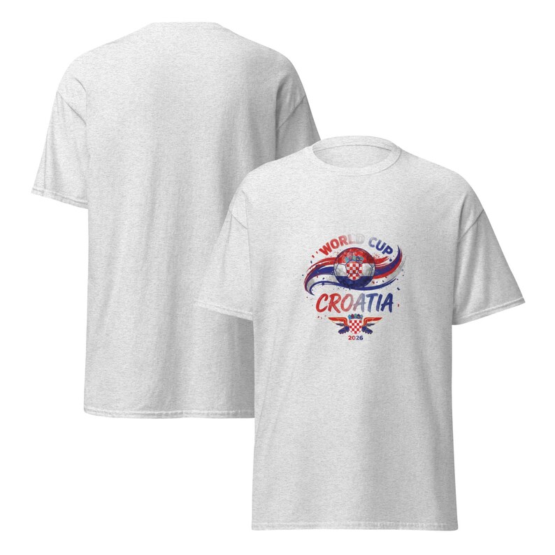 Croatia Flag Soccer Ball T-Shirt - World Cup 2026 Design