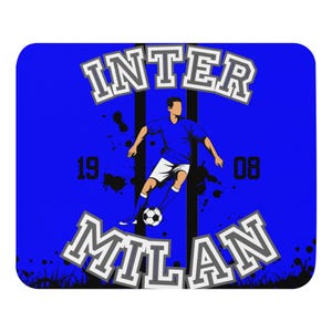 Inter Milan Mousepad, Nerazzurri Computer Mat, Football Club Desk Accessory, Soccer Gift, Football Gift